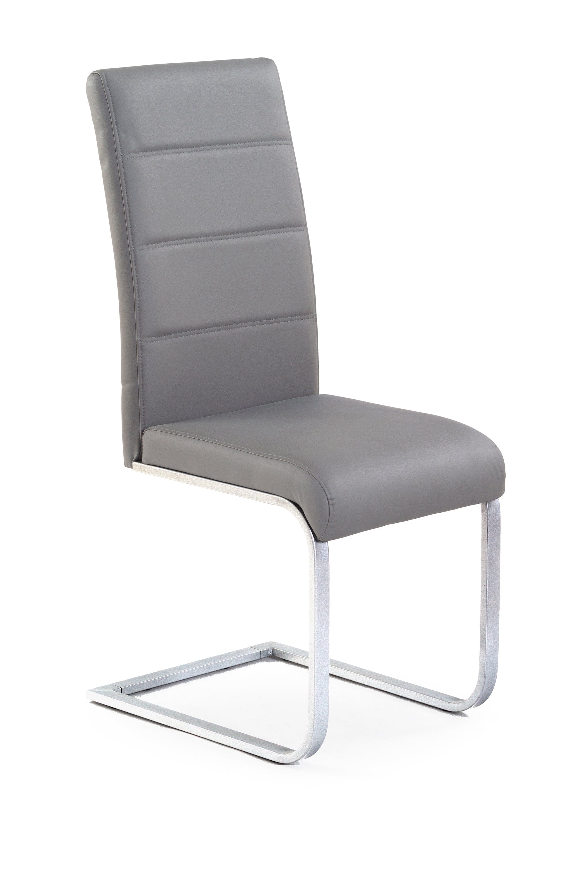Sedia da pranzo in ecopelle K85 Grigio