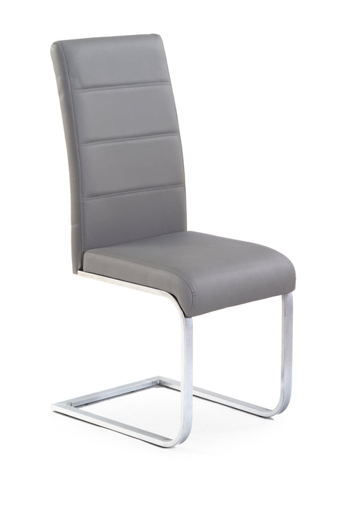 Sedia da pranzo in ecopelle K85 Grigio