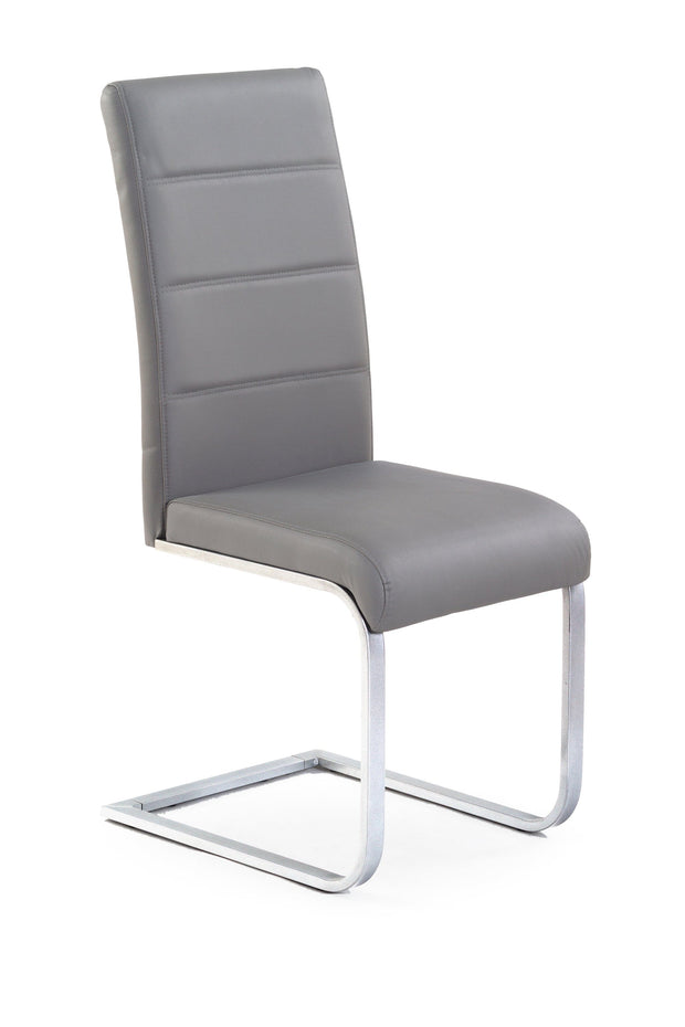 Sedia da pranzo in ecopelle K85 Grigio