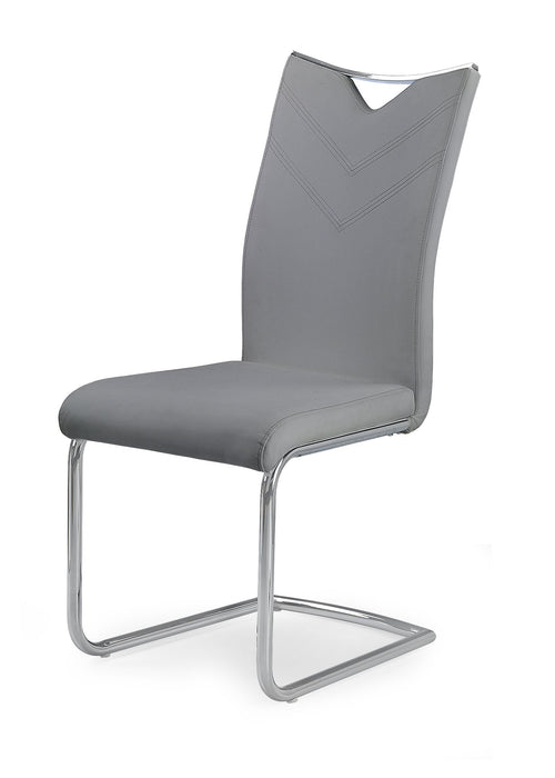 Sedia da pranzo in Ecopelle Kai-224 Grigio