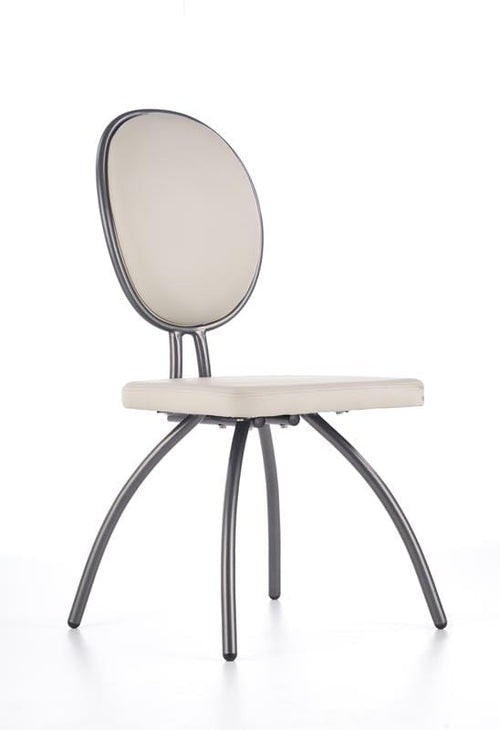 Sedia da pranzo in Ecopelle Kai-298 Grigio