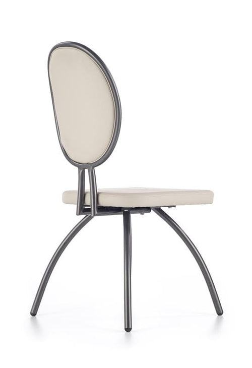 Sedia da pranzo in Ecopelle Kai-298 Grigio (1)