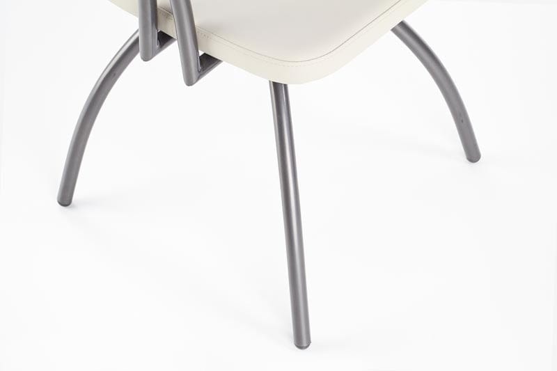 Sedia da pranzo in Ecopelle Kai-298 Grigio (7)