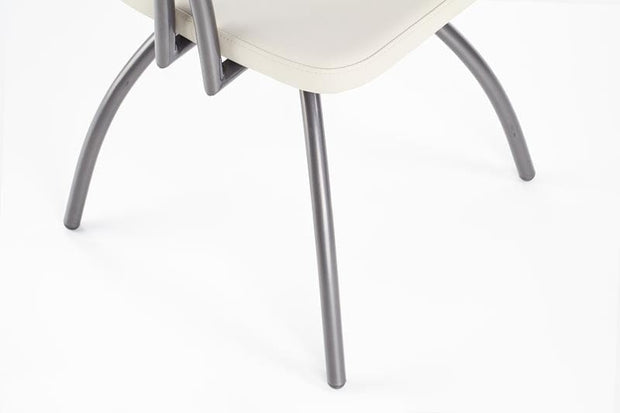 Sedia da pranzo in Ecopelle Kai-298 Grigio (7)