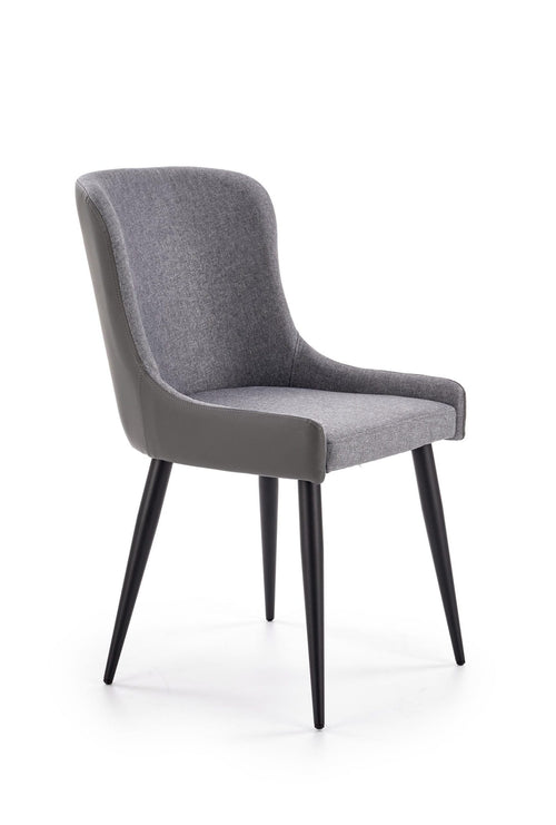 Sedia da pranzo in Ecopelle Kai-333 Grigio