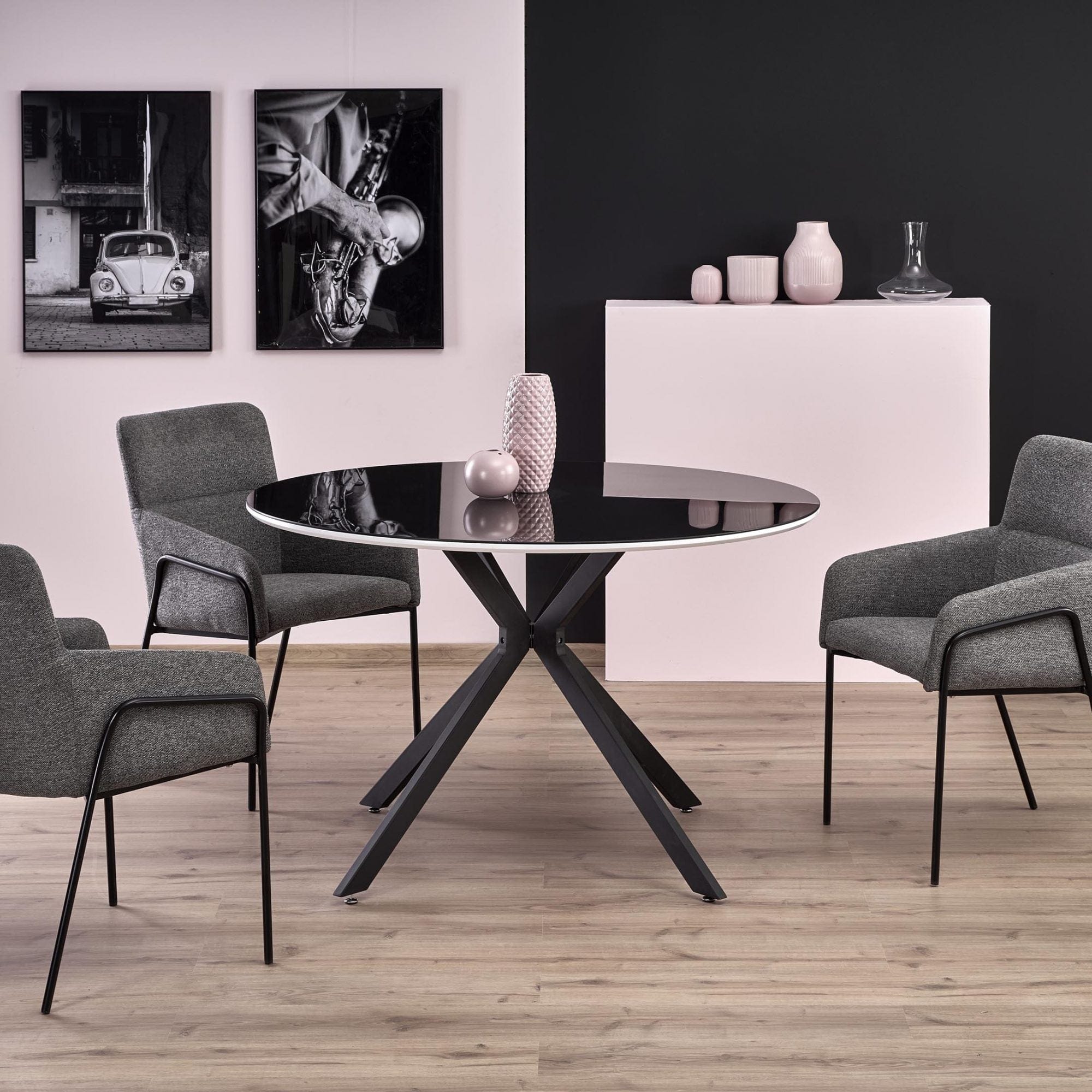 Sedia da pranzo in Ecopelle Kai-333 Grigio (1)