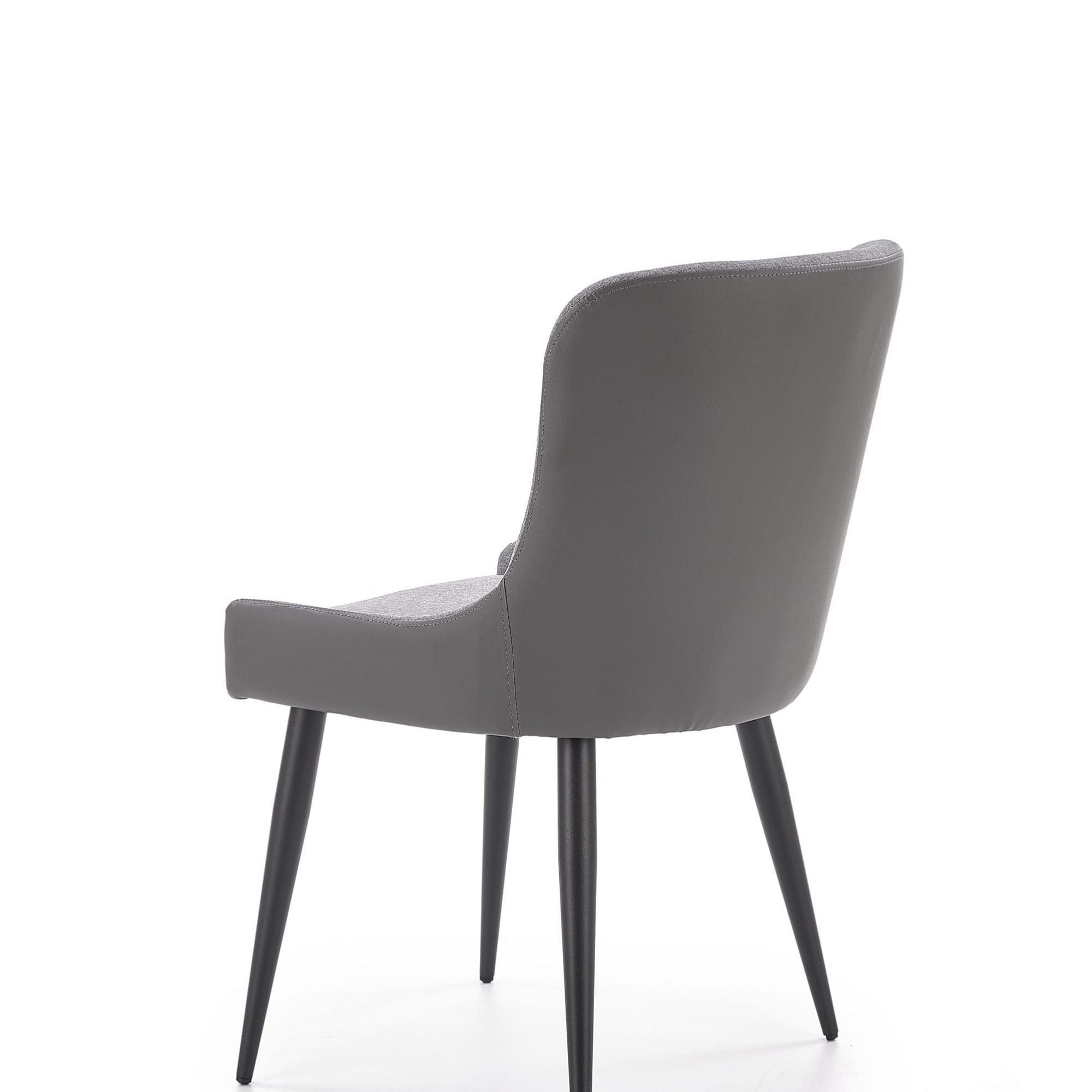 Sedia da pranzo in Ecopelle Kai-333 Grigio (4)