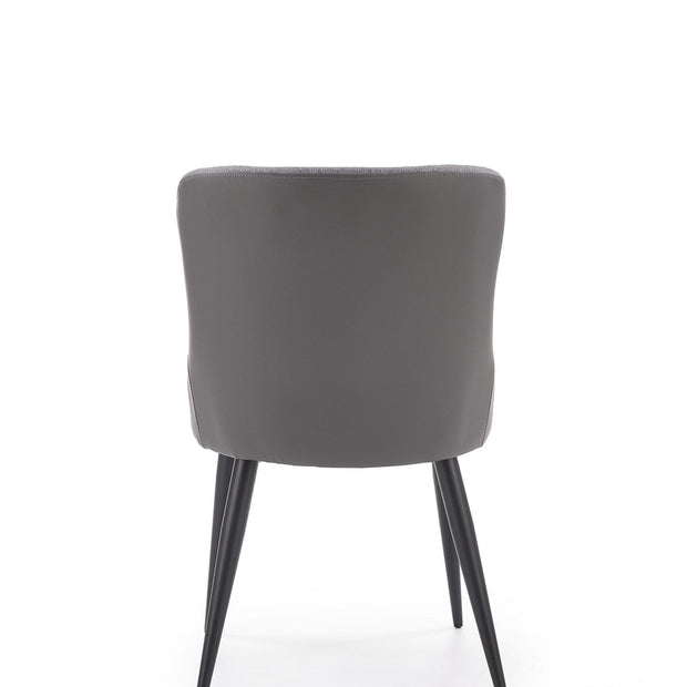 Sedia da pranzo in Ecopelle Kai-333 Grigio (5)