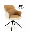 Sedia da pranzo in Ecopelle Kai-527 Beige