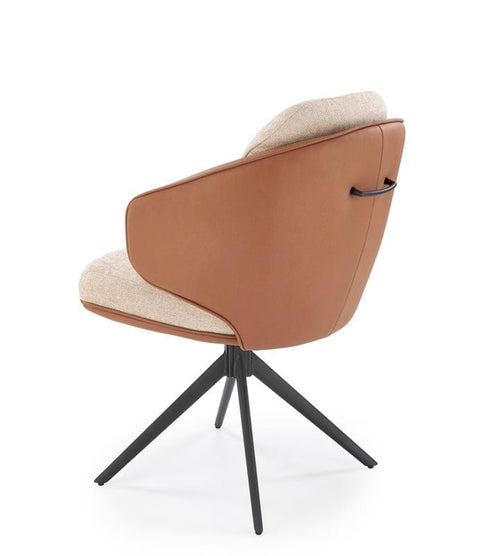 Sedia da pranzo in Ecopelle Kai-554 Beige (1)