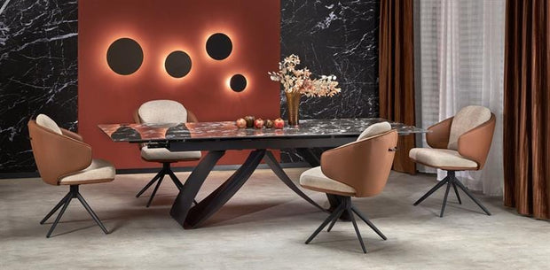 Sedia da pranzo in Ecopelle Kai-554 Beige (2)