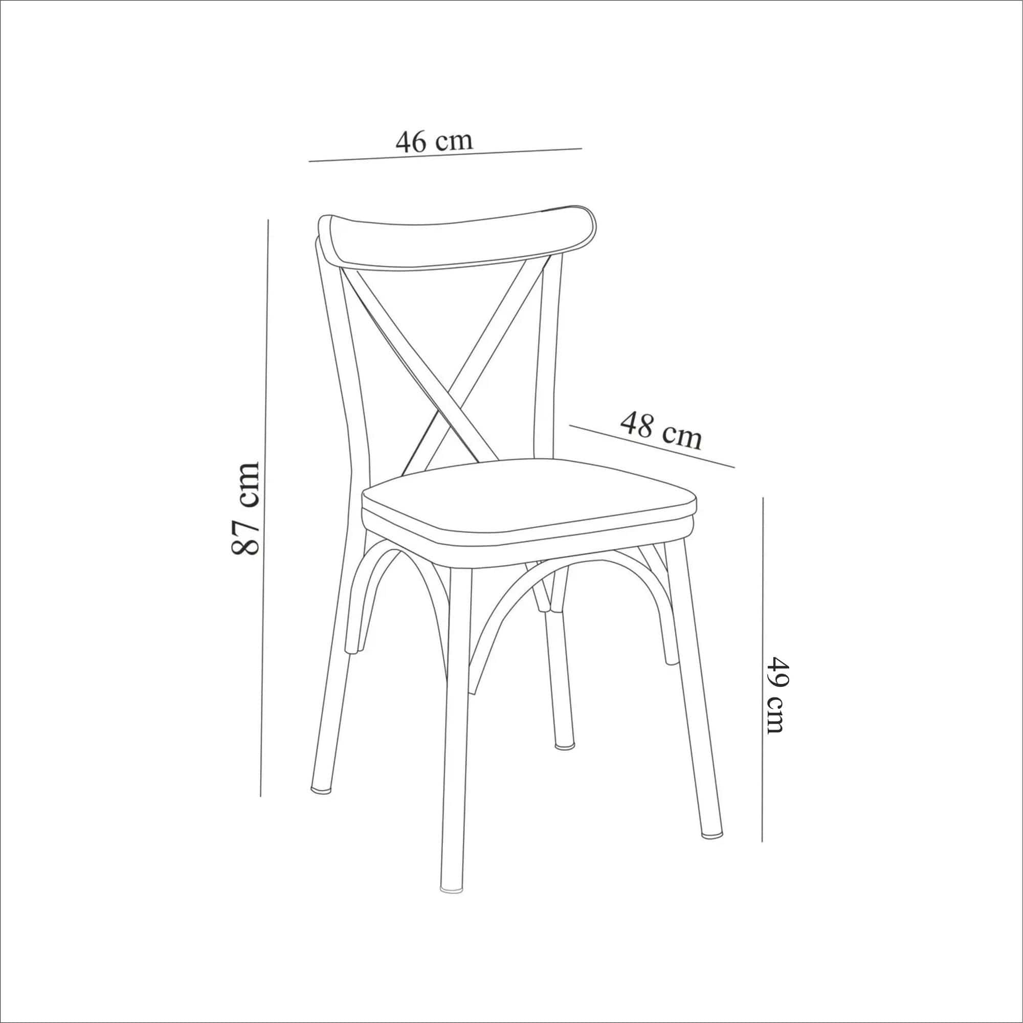 Sedia da pranzo in ecopelle Oliver Bianco (3)
