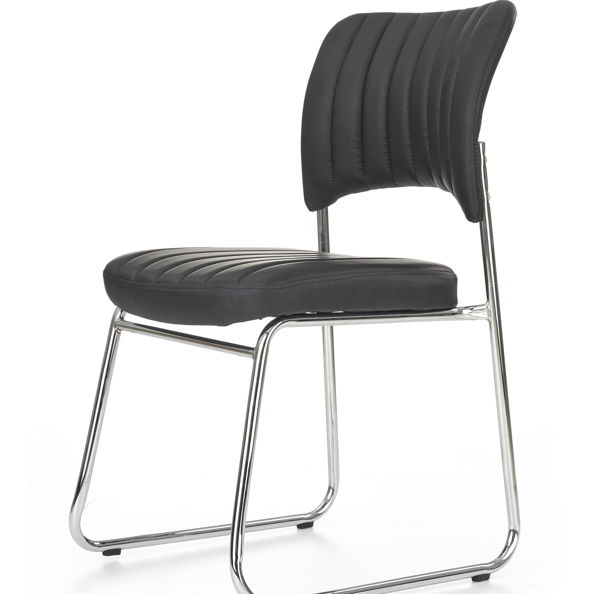 Sedia da pranzo in Ecopelle Raziela Nero (3)