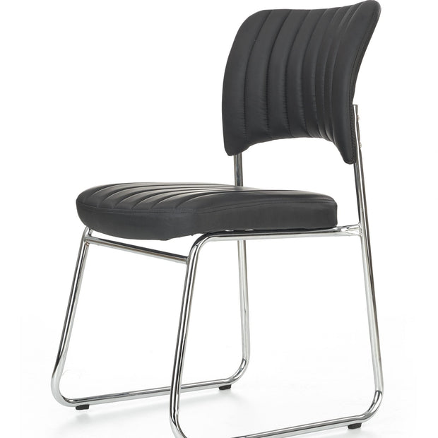 Sedia da pranzo in Ecopelle Raziela Nero (3)