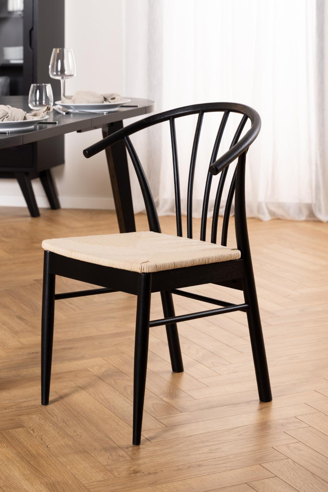 Actona Sedia da pranzo in legno Cassandra Bianco
