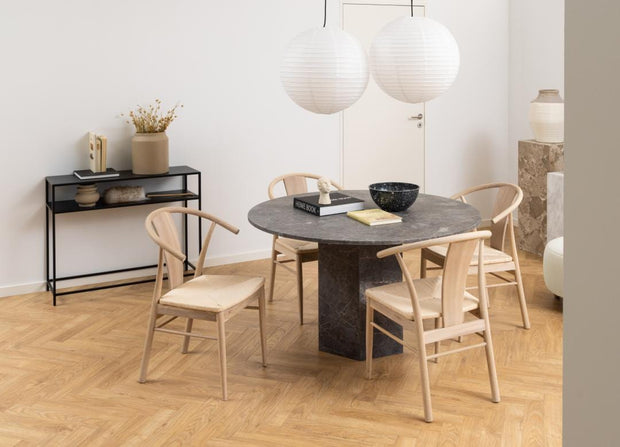Actona Sedia da pranzo in legno Janik Bianco