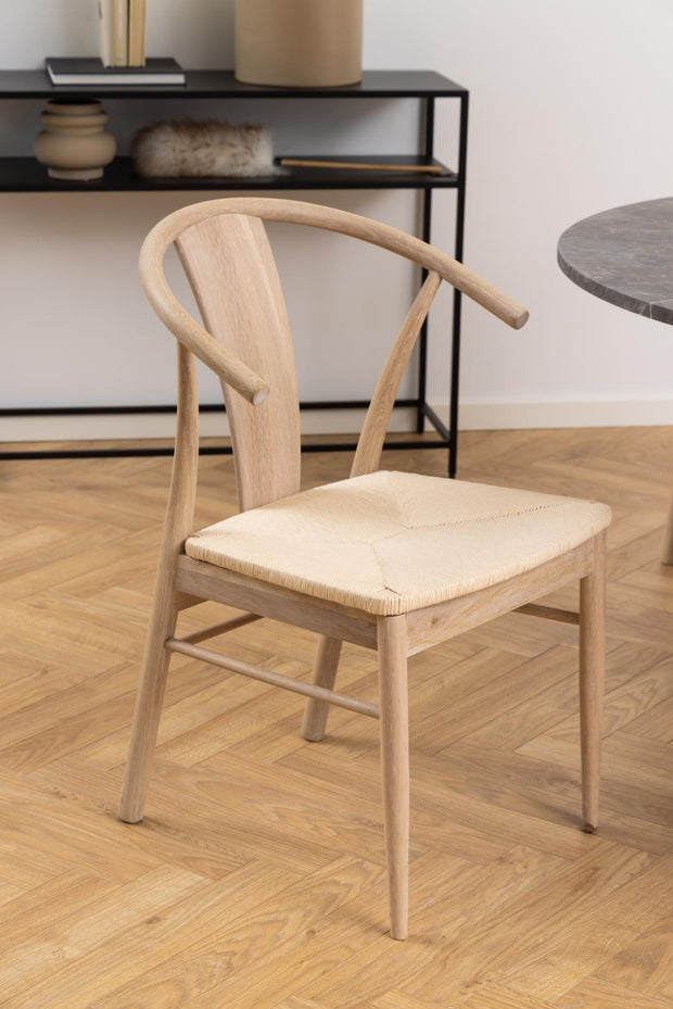 Actona Sedia da pranzo in legno Janik Bianco