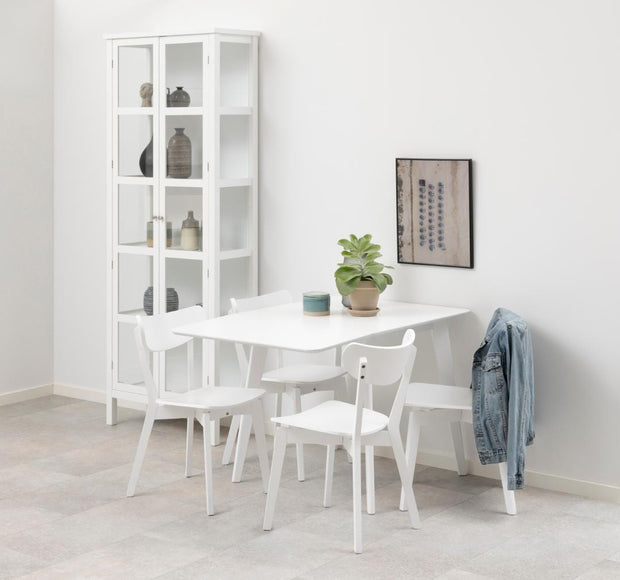 Actona Sedia da pranzo in legno Roxby Bianco