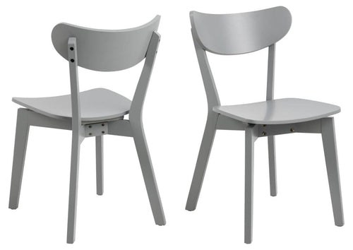 Actona Sedia da pranzo in legno Roxby Grigio