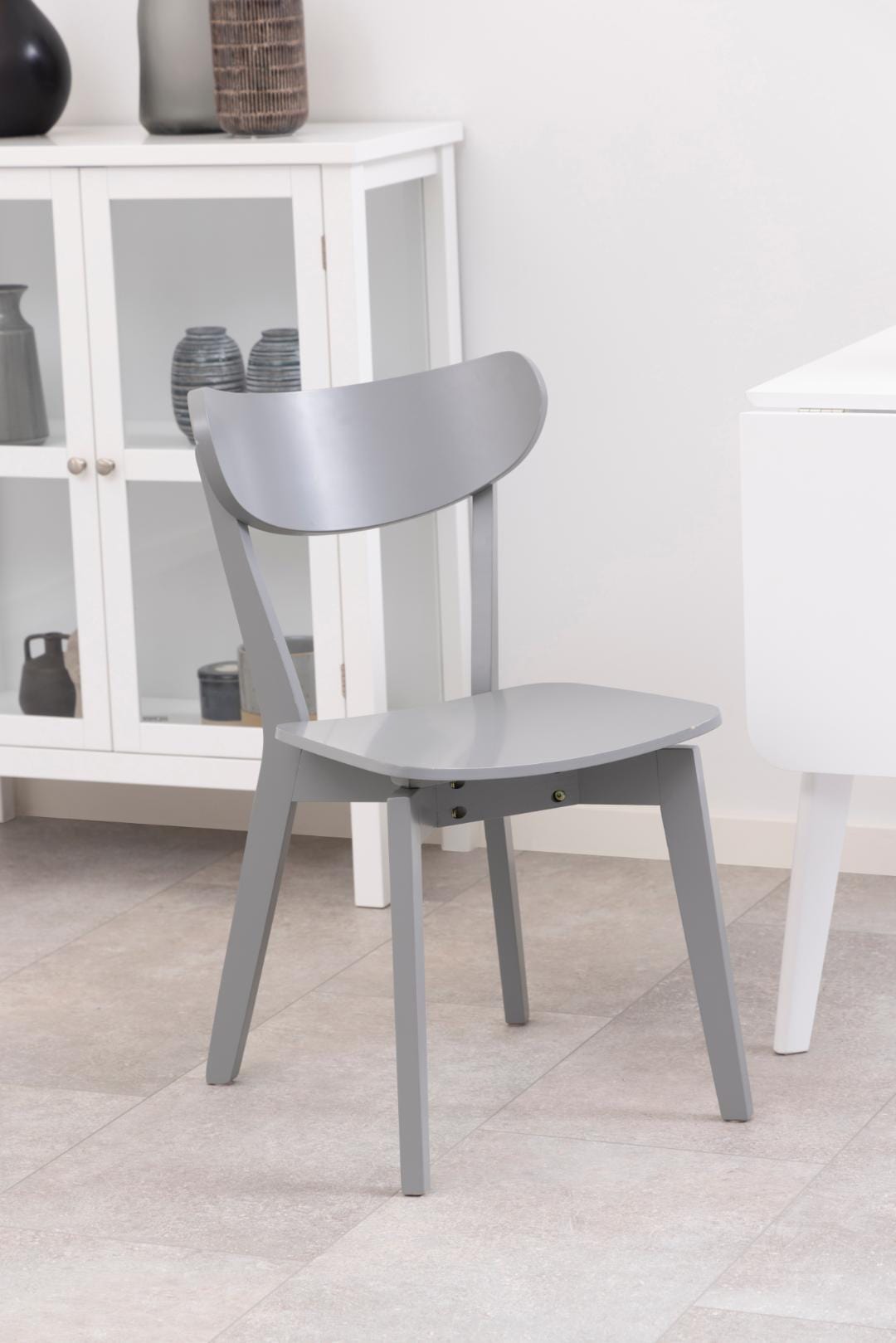 Actona Sedia da pranzo in legno Roxby Grigio