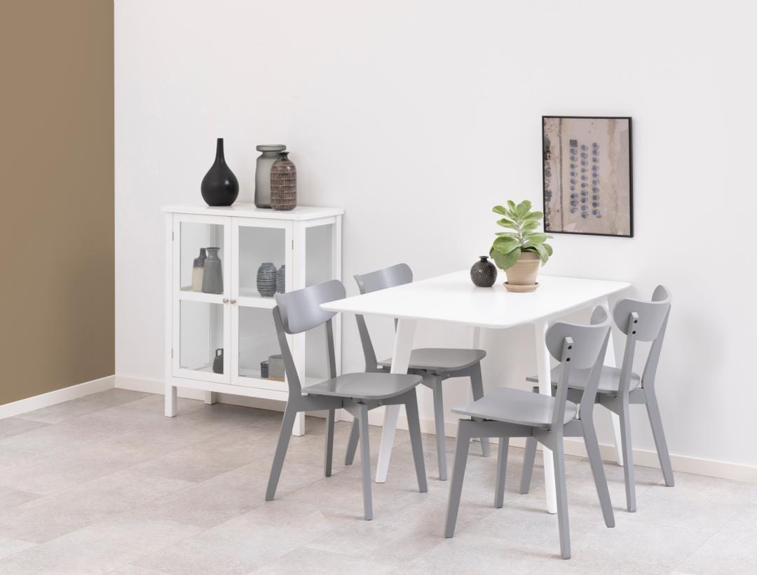 Actona Sedia da pranzo in legno Roxby Grigio