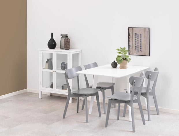 Actona Sedia da pranzo in legno Roxby Grigio