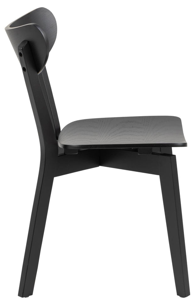 Actona Sedia da pranzo in legno Roxby Nero