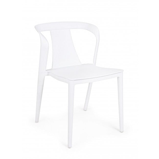 Sedia da pranzo in plastica Alyssa Bianco