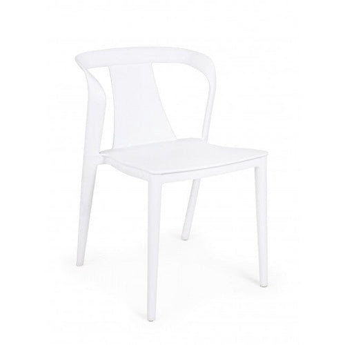 Sedia da pranzo in plastica Alyssa Bianco