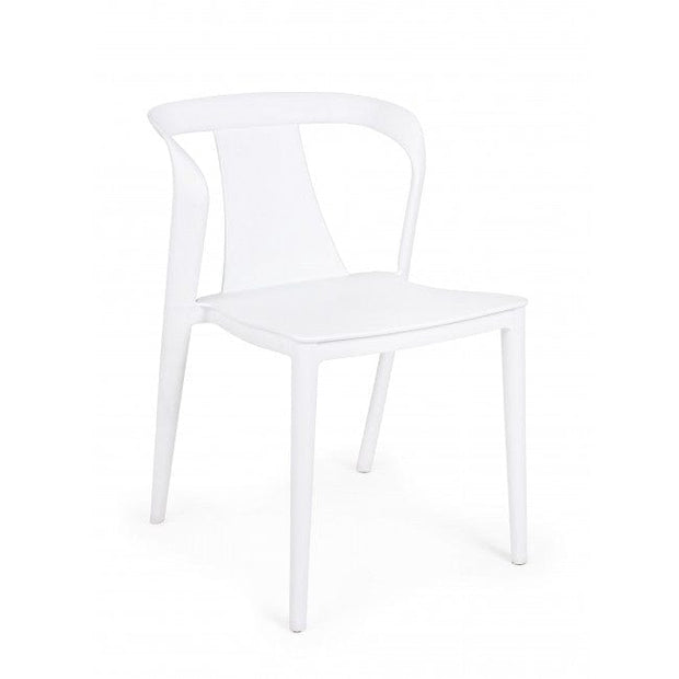 Sedia da pranzo in plastica Alyssa Bianco