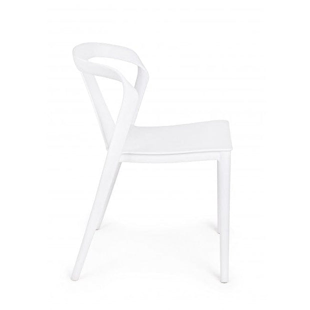 Sedia da pranzo in plastica Alyssa Bianco (3)