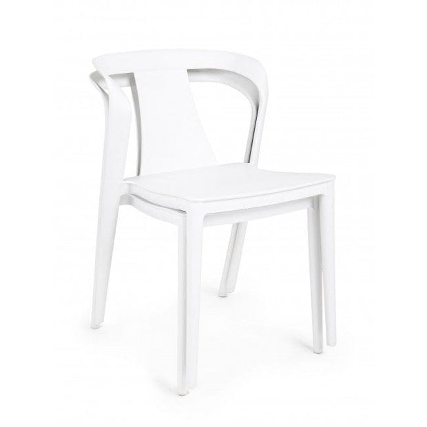 Sedia da pranzo in plastica Alyssa Bianco (5)