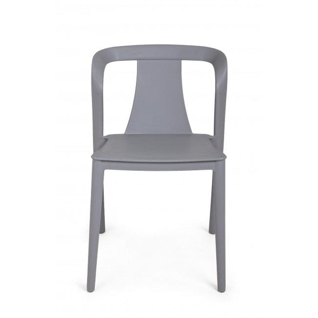 Sedia da pranzo in plastica Alyssa Grigio (1)