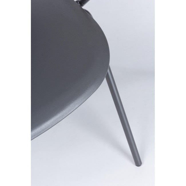 Sedia da pranzo in plastica Anastasia Grigio (2)