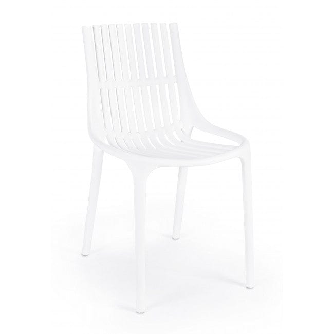 Sedia da pranzo in plastica Cassandra Bianco