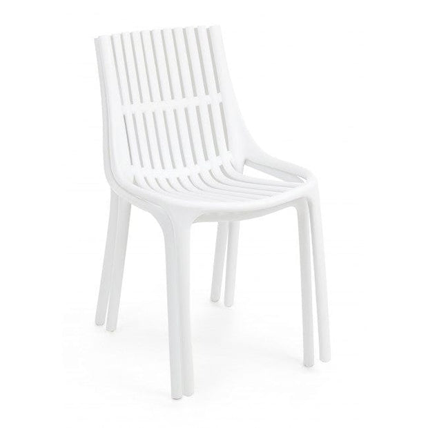 Sedia da pranzo in plastica Cassandra Bianco (3)