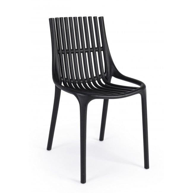 Sedia da pranzo in plastica Cassandra Nero