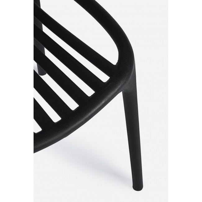 Sedia da pranzo in plastica Cassandra Nero (2)