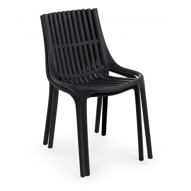 Sedia da pranzo in plastica Cassandra Nero (3)