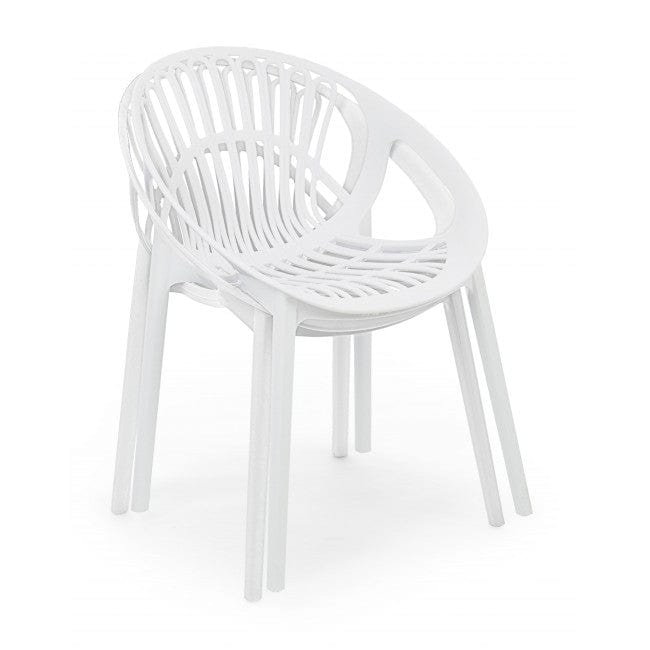 Sedia da pranzo in plastica Cassiopea Bianco (2)