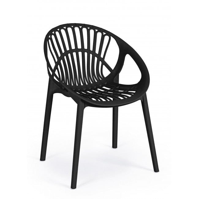 Sedia da pranzo in plastica Cassiopea Nero