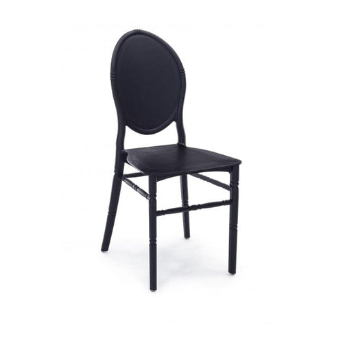 Sedia da pranzo in plastica Harris Nero