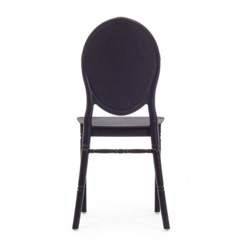 Sedia da pranzo in plastica Harris Nero (1)