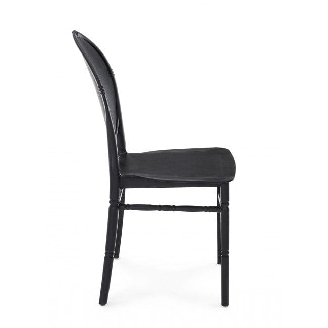 Sedia da pranzo in plastica Harris Nero (2)