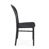 Sedia da pranzo in plastica Harris Nero (2)