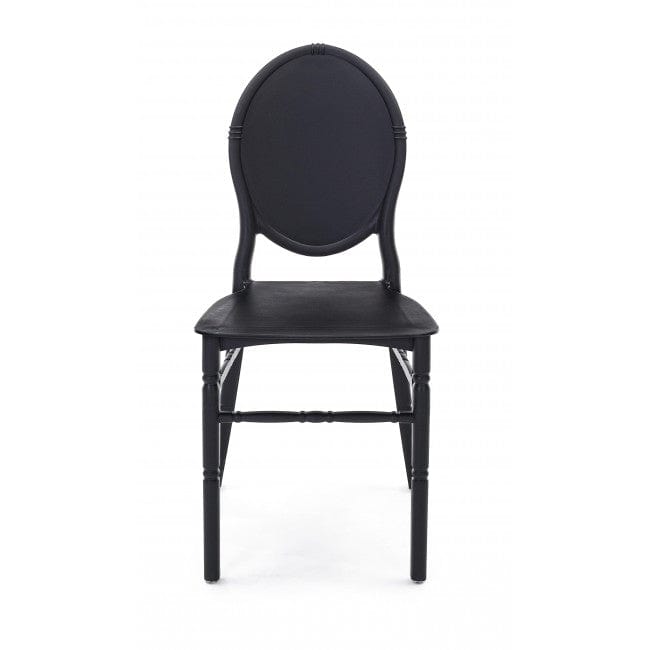 Sedia da pranzo in plastica Harris Nero (3)