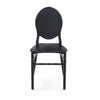 Sedia da pranzo in plastica Harris Nero (3)