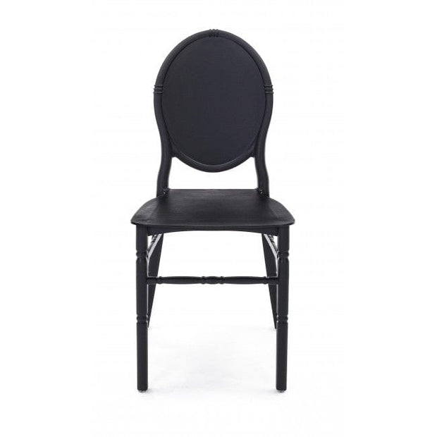 Sedia da pranzo in plastica Harris Nero (3)