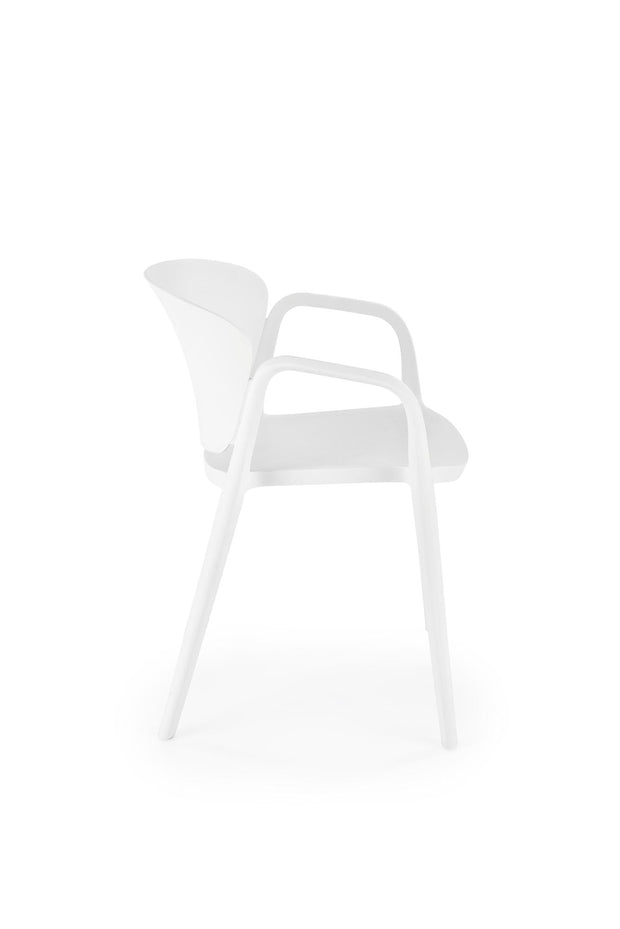 Sedia da pranzo in plastica K491 Bianco (4)