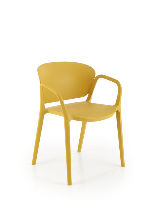 Sedia da pranzo in plastica K491 Giallo